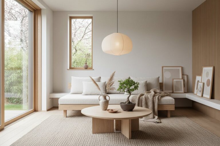 Styl japandi we wnętrzach — minimalizm z ciepłem natury